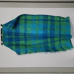 Sports Rug 70%wool / 30%mohair  plaid shawl
